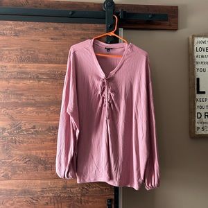 Torrid, pink, long sleeve shirt. Excellent condition.